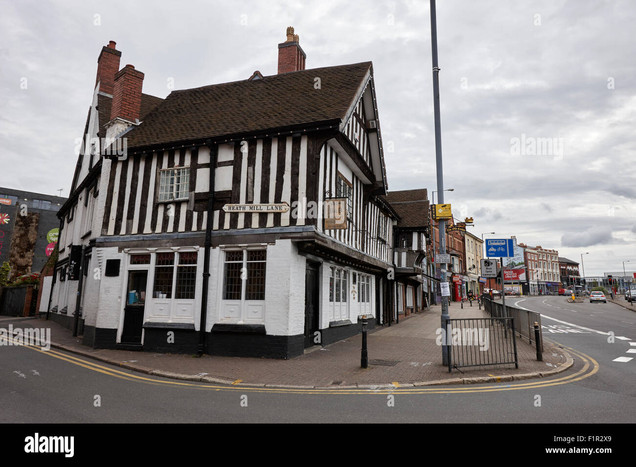 heath mill lane and the old crown pub Birmingham UK Stock Photo