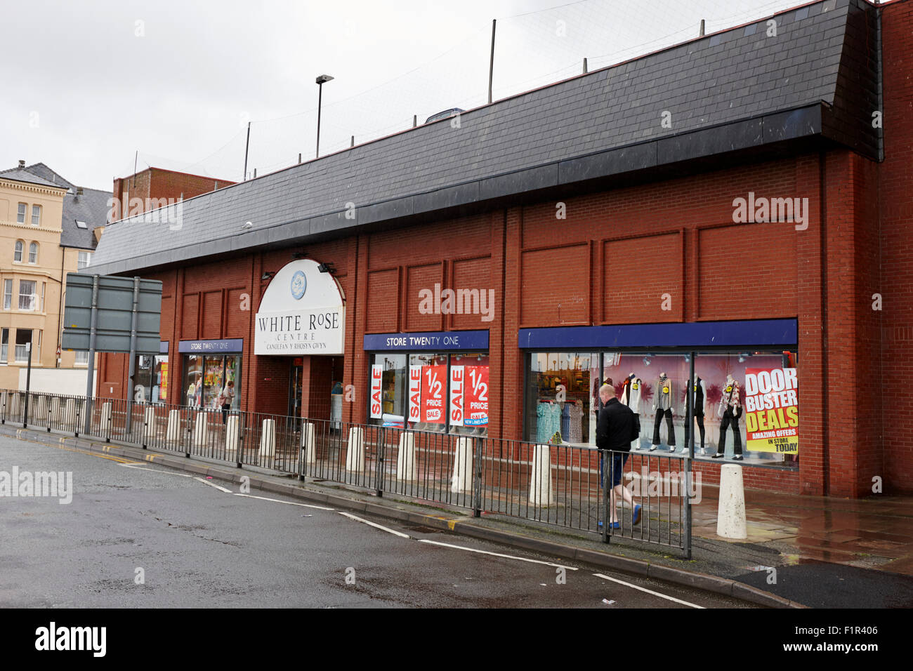 the white rose shopping centre rhyl north wales uk Stock Photo Alamy