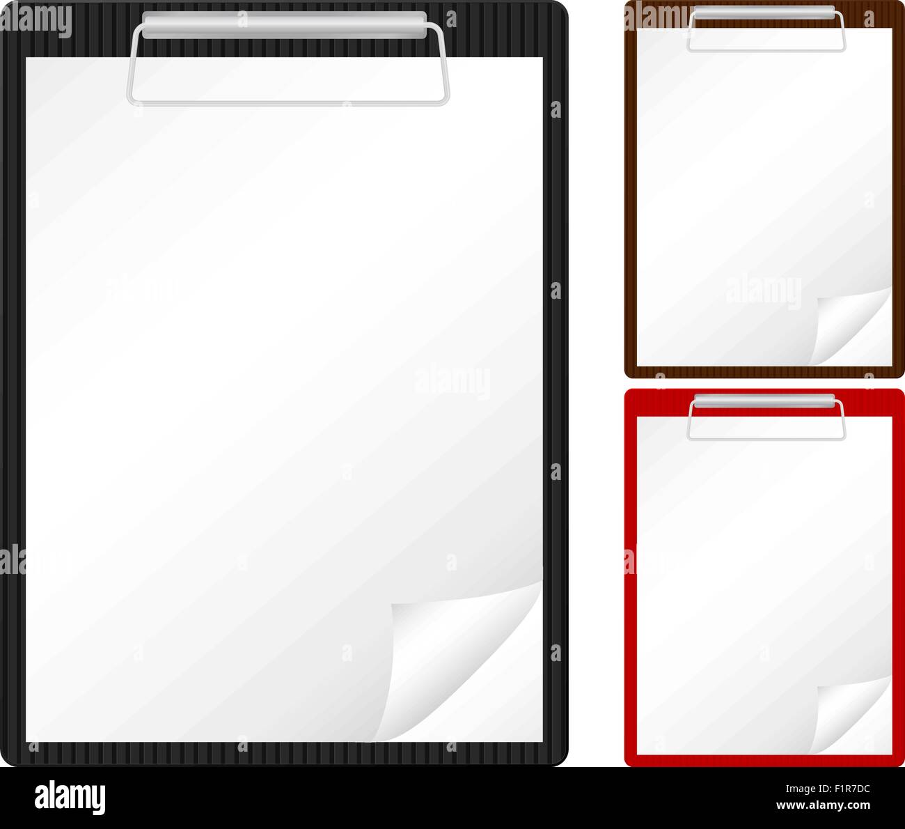 Clipboard with blank sheet on a white background. Vector illustration ...