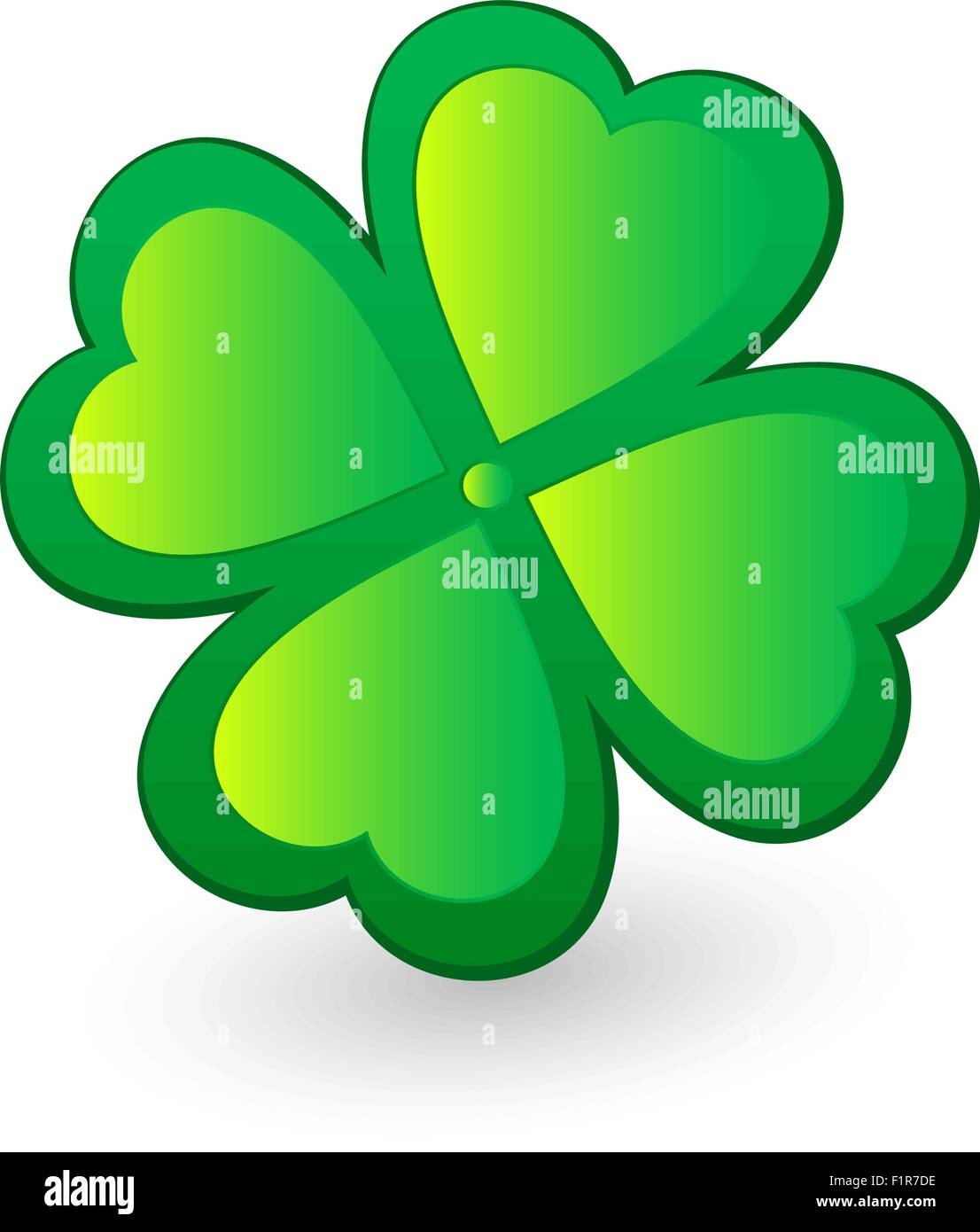 Green four leafs clover. Vector illustration Stock Vector Image & Art ...
