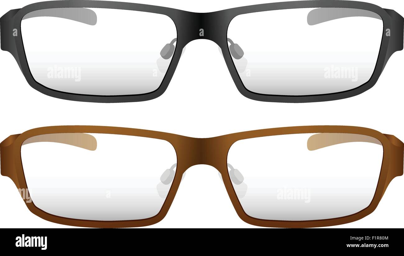 Glasses set on a white background. Vector illustration Stock Vector ...