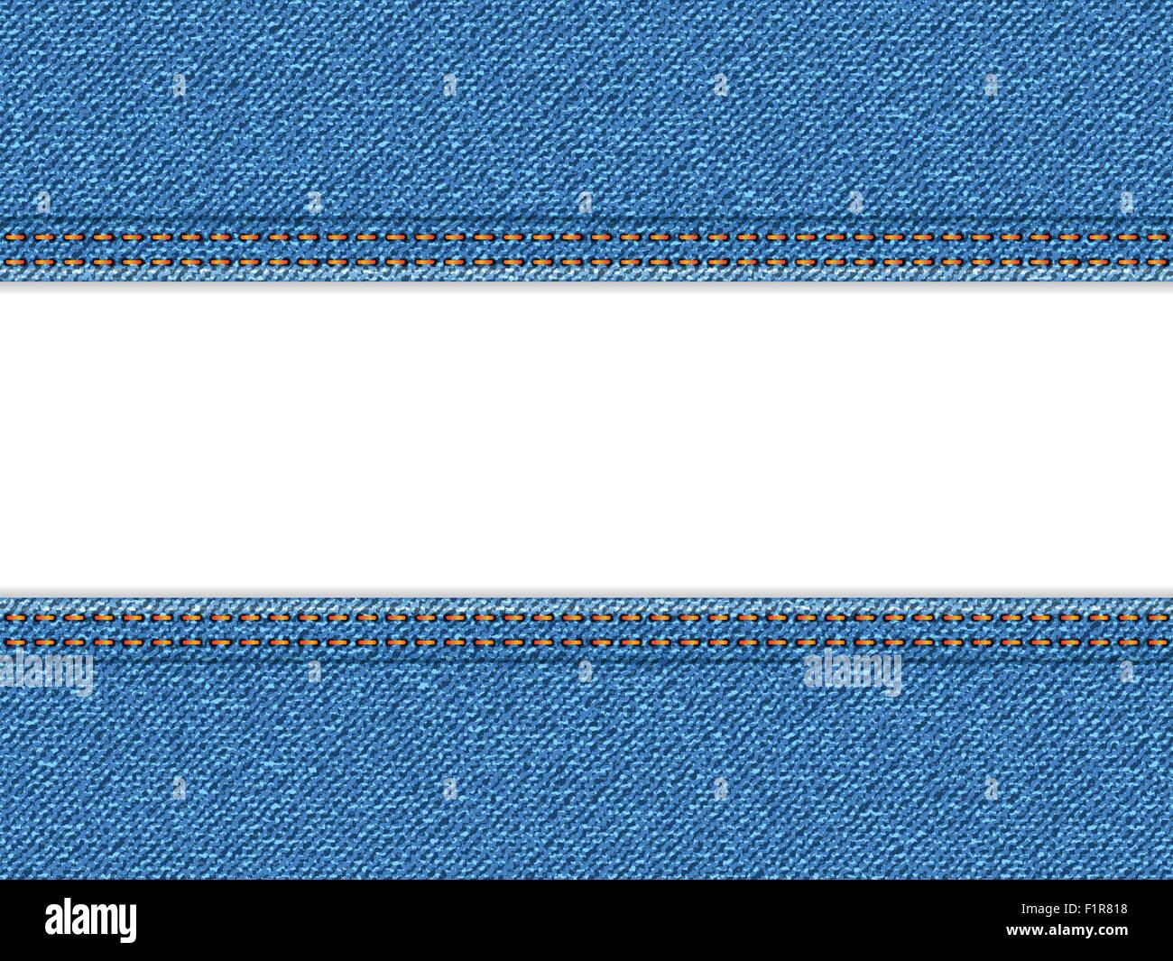 Blue denim frame with copy space. Vector illustration Stock Vector ...