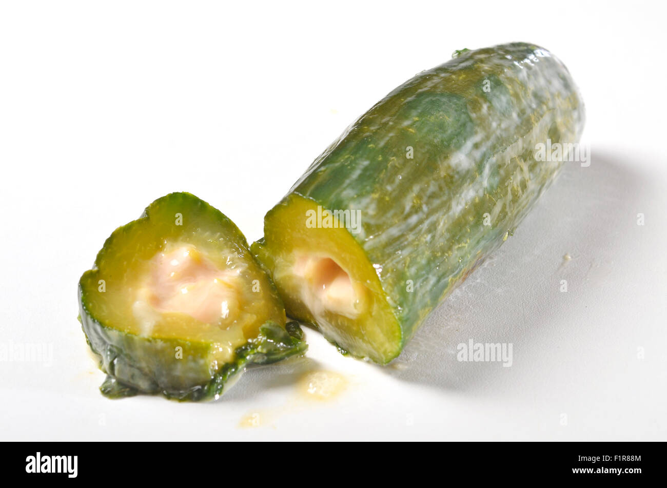 decomposing, rotten cucumber Stock Photo