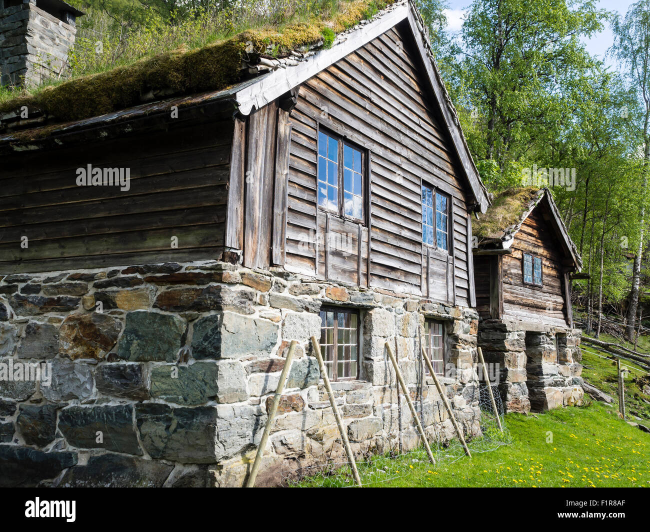 Skredhaugen open air museum, historical farm buildings, Lofthus ...