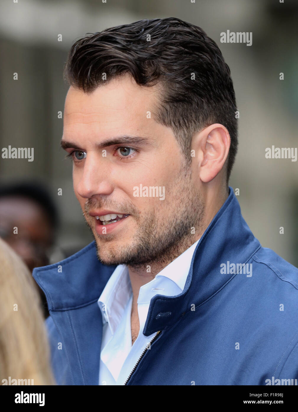 London, UK, 7th Aug 2015: Henry Cavill attends The Man from U.N.C.L.E. - UK film premiere at Somerset House in London Stock Photo