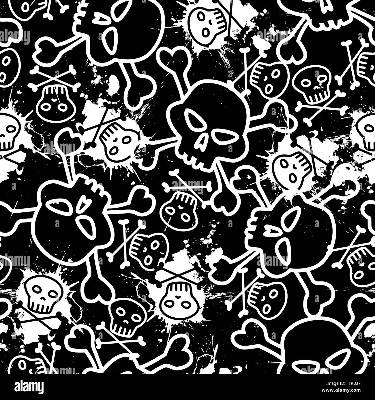 Skulls texture Stock Vector Images - Alamy