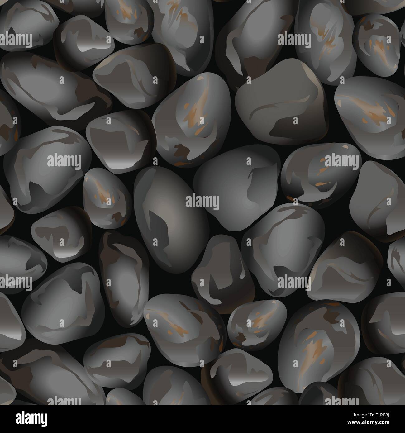 Small rocks in a seamless pattern . Stock Vector