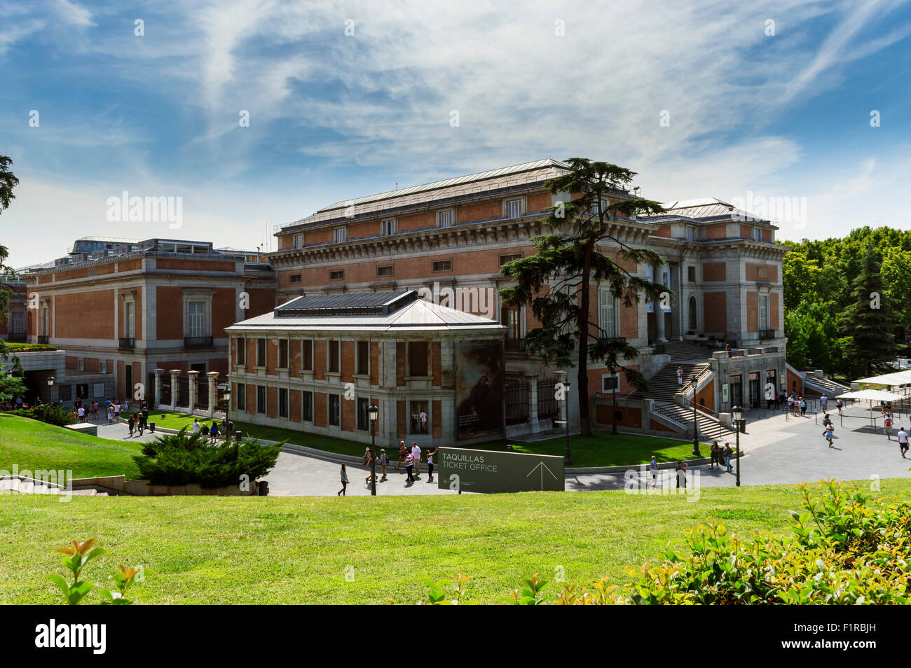 Madrid, Spain -  September 03, 2015: View of the Museo del  Prado, Madrid. Street view. Stock Photo