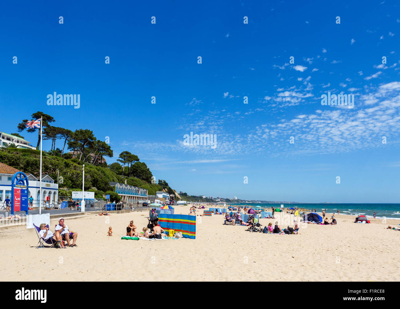 Branksome beach between Poole and Bournemouth, Dorset, England, UK Stock Photo