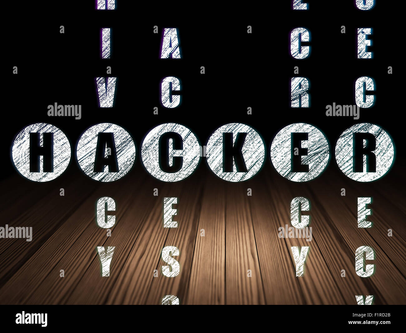 Security concept word Hacker in solving Crossword Puzzle Stock Photo Alamy