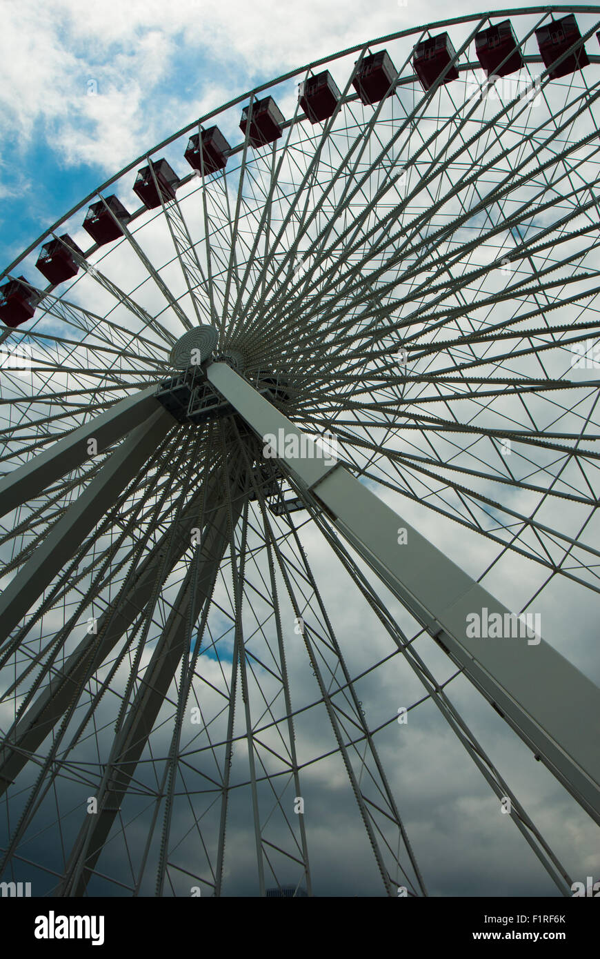 Ferris Wheel at Navy Pier in chicago Illinois Stock Photo