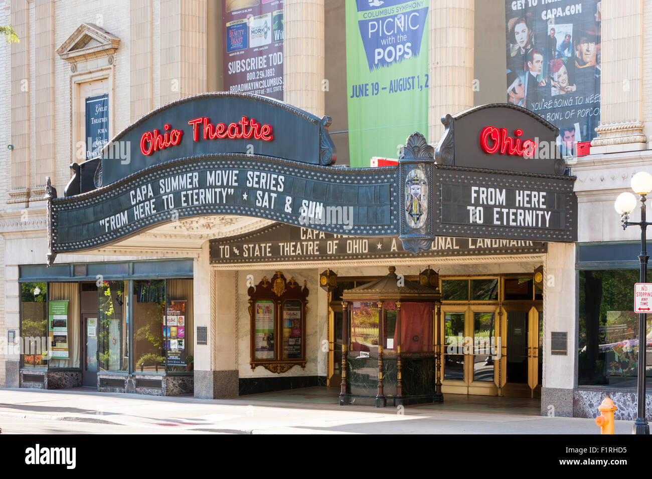 The historic Ohio Theatre in Columbus, Ohio. Stock Photo