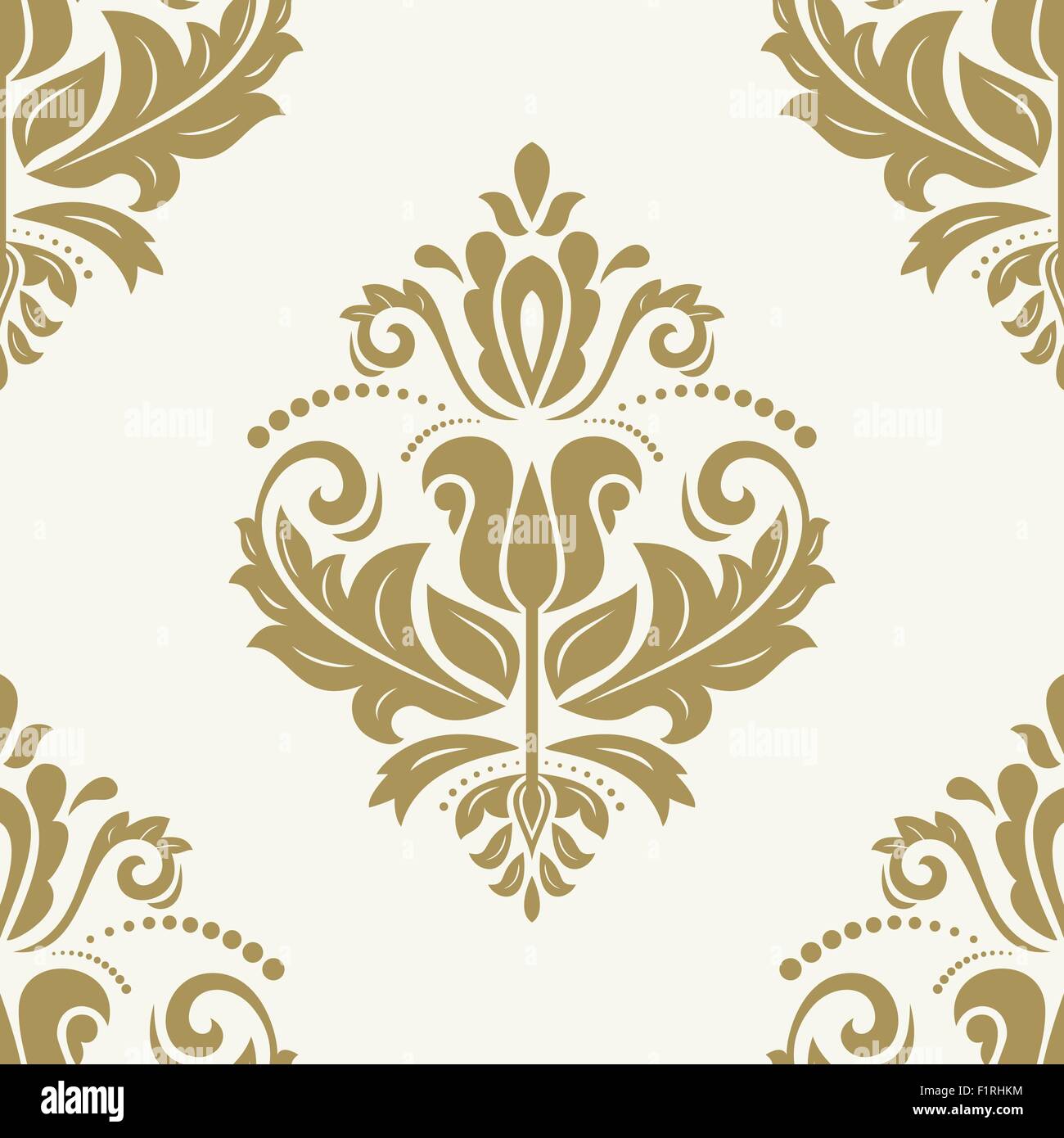 Damask Seamless Vector Pattern Stock Vector Image & Art - Alamy