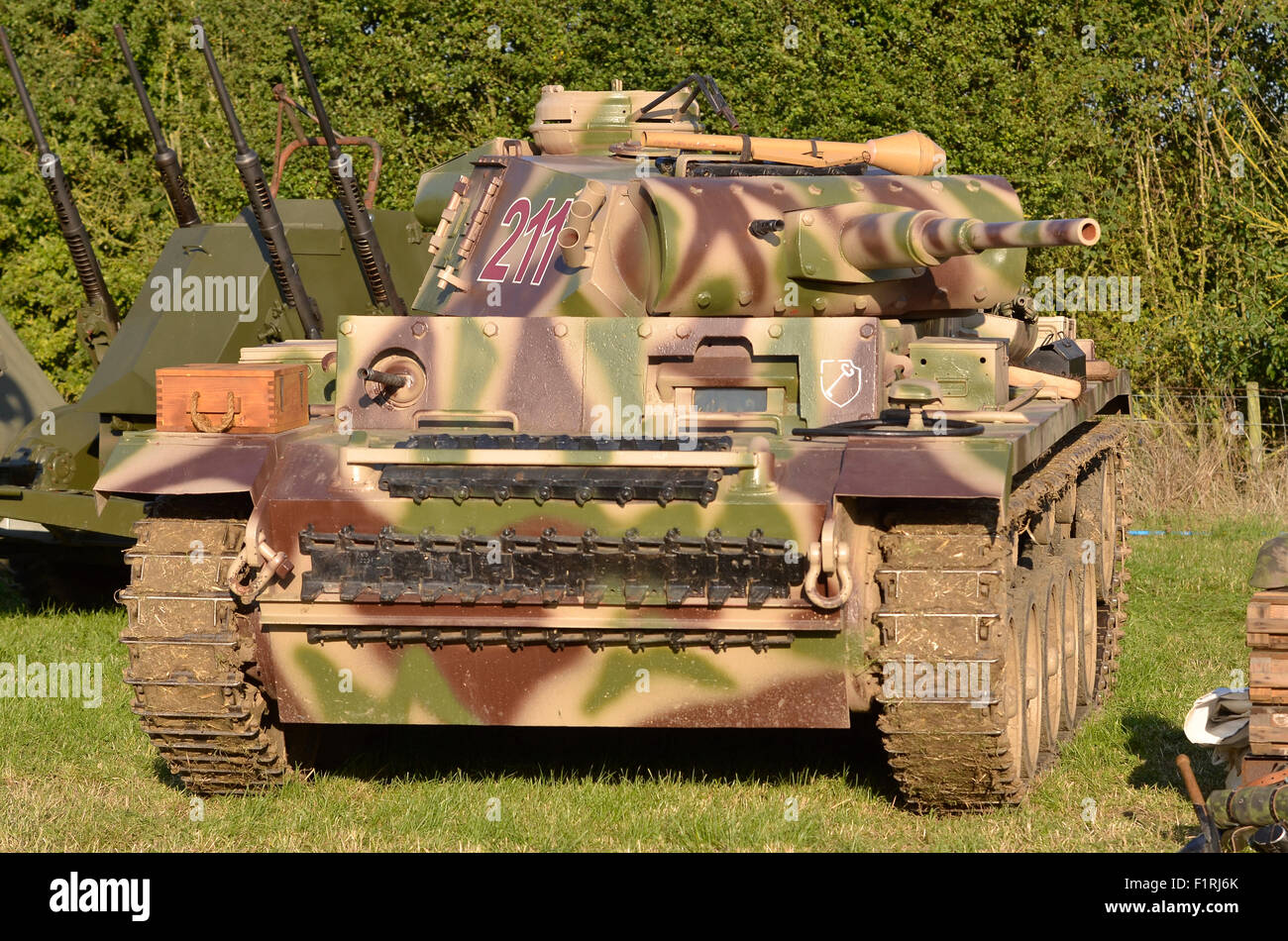 German Panzer III replica tank, Cosby Victory Show, Leicestershire, UK, 2015. Credit:  Antony Nettle/Alamy Live News Stock Photo