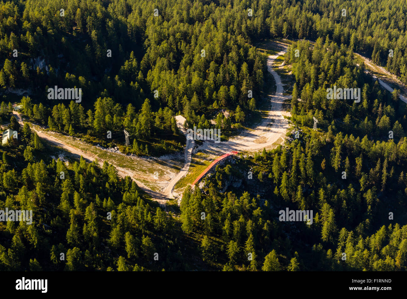 Beautiful Alps view from Dachstein Mountain, 5 Fingers viewing Platform, Austria Stock Photo