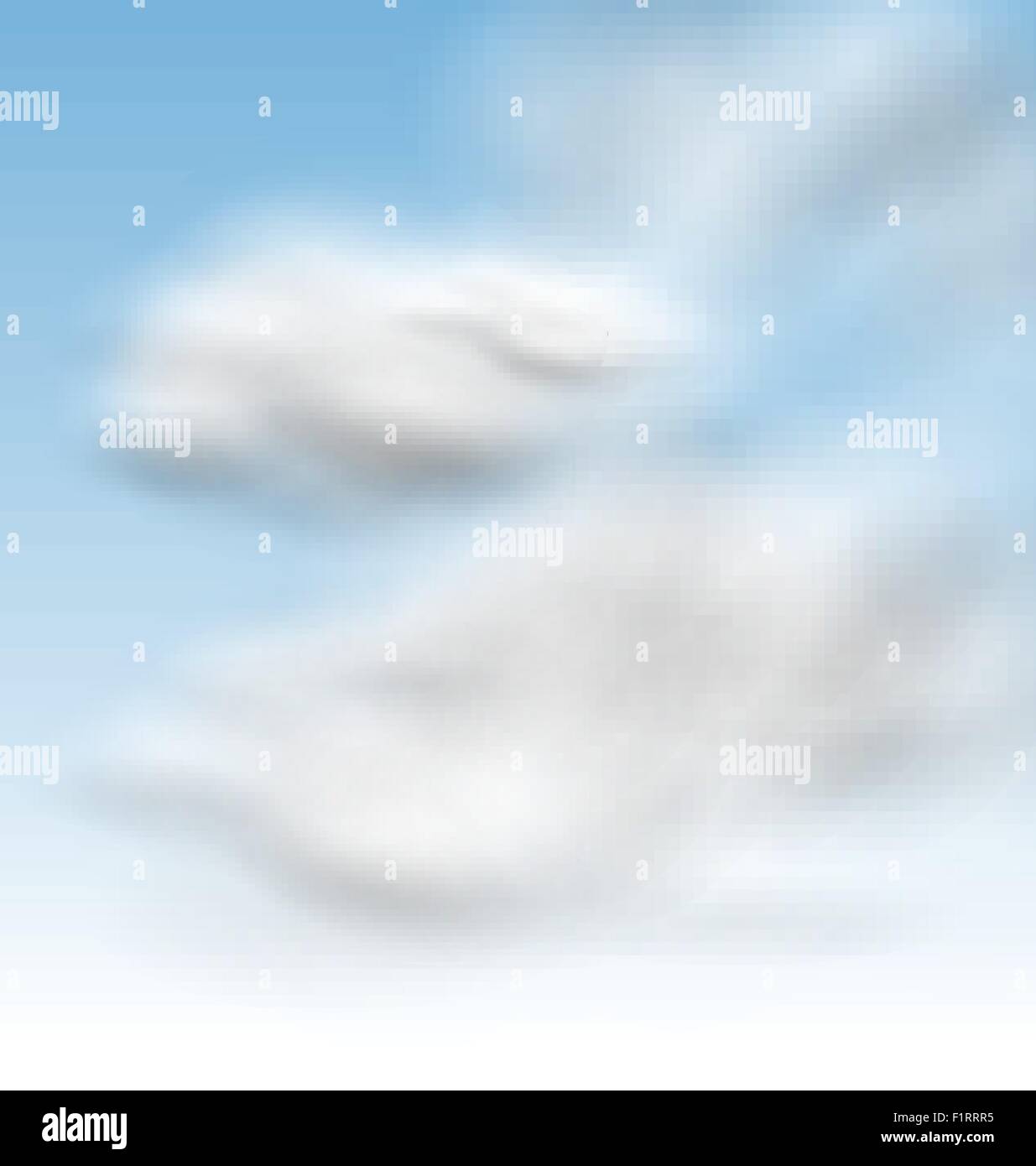 Background Blue Sky Fluffy Clouds Stock Vector Image & Art - Alamy