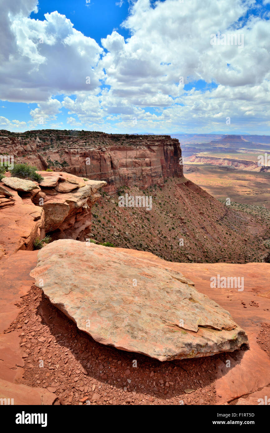 View from West side of Grand View Point in Island of the Sky District of Canyonlands National Park near Moab, Utah Stock Photo