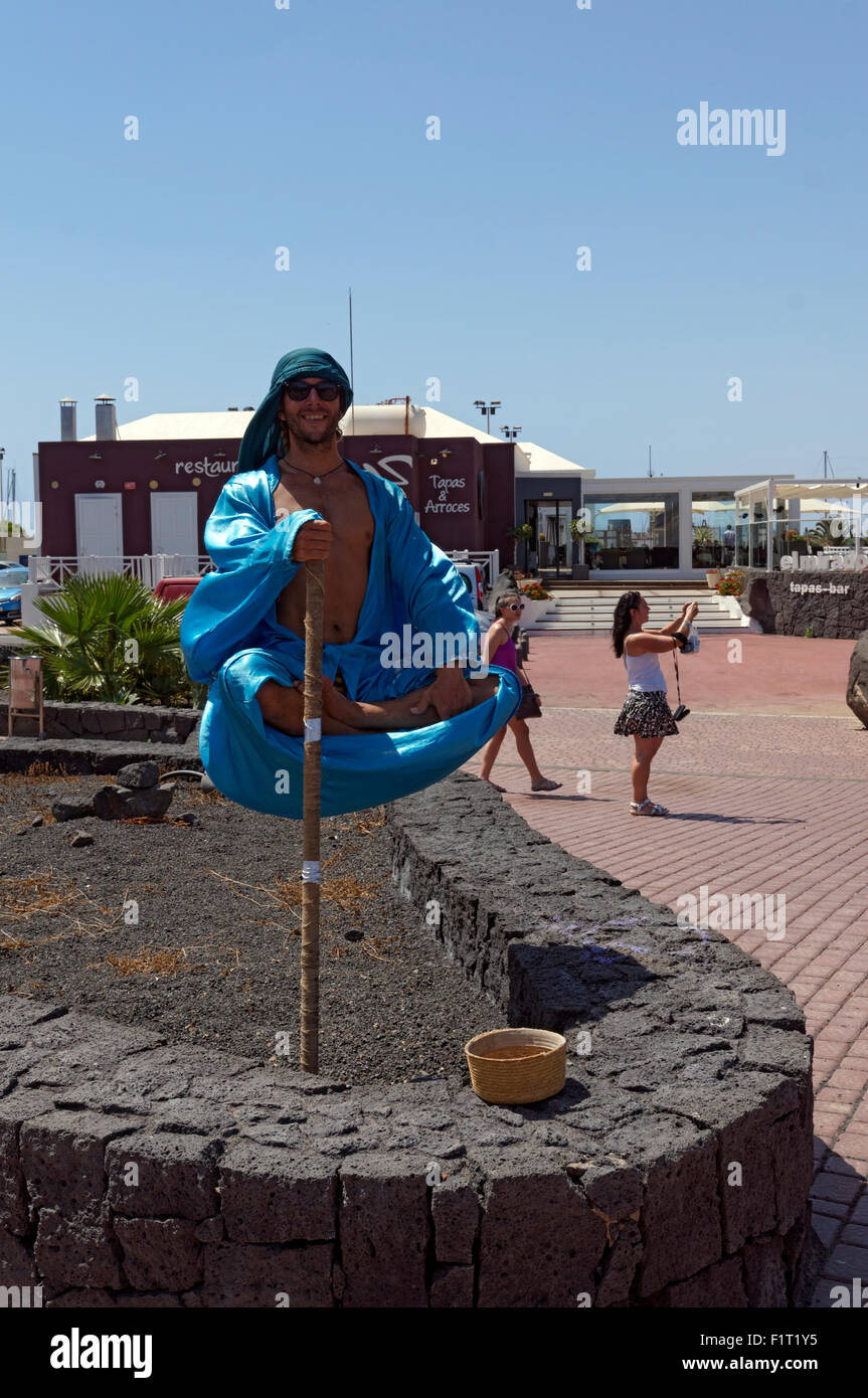 Man Appearing To Float In Air Rubicon Marina Playa Blanca