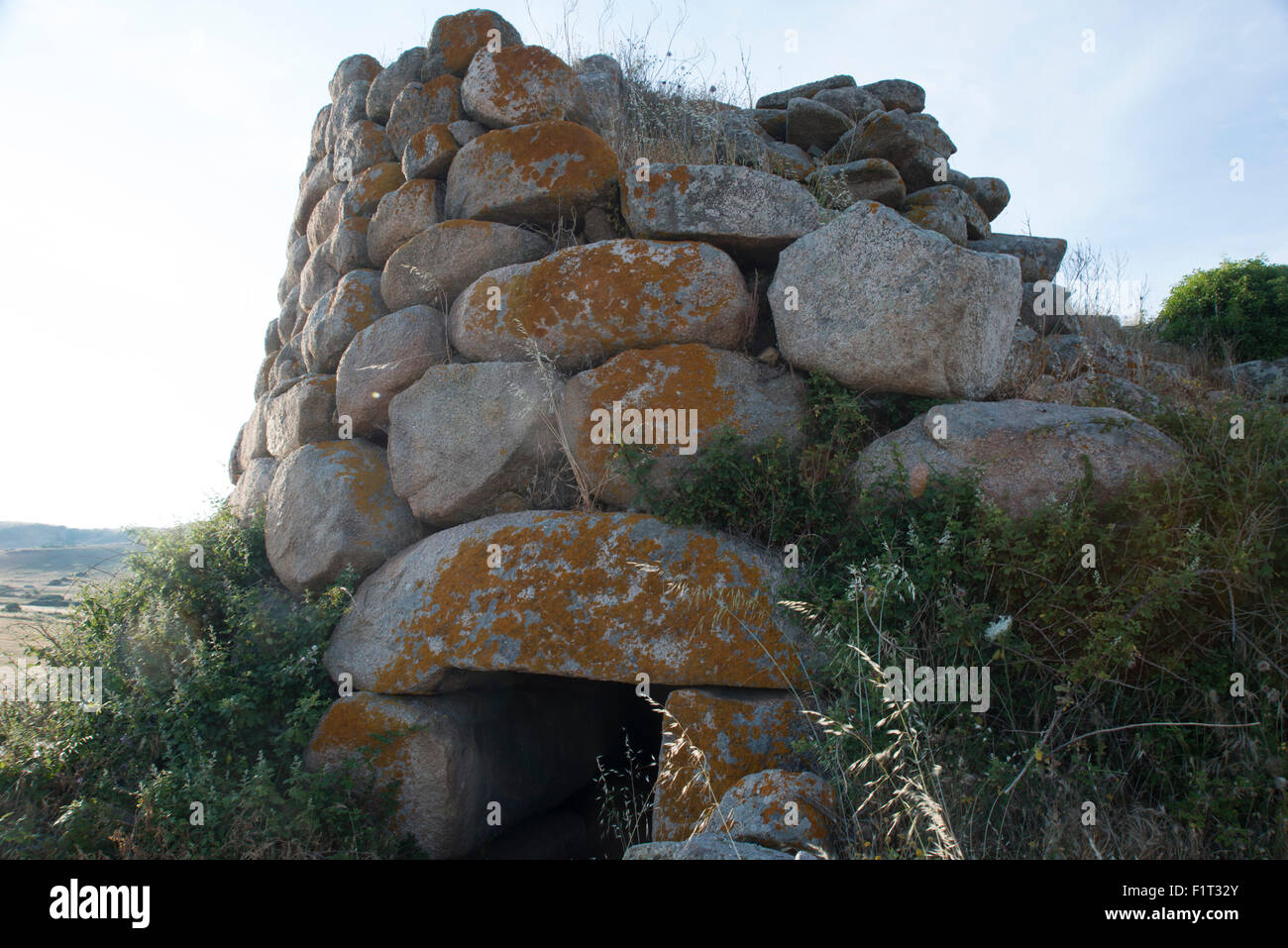 Nuraghe Izzana, one of the largest Nuraghic ruins in the province of Gallura, dating from 1600 BC, Sardinia, Italy, Europe Stock Photo