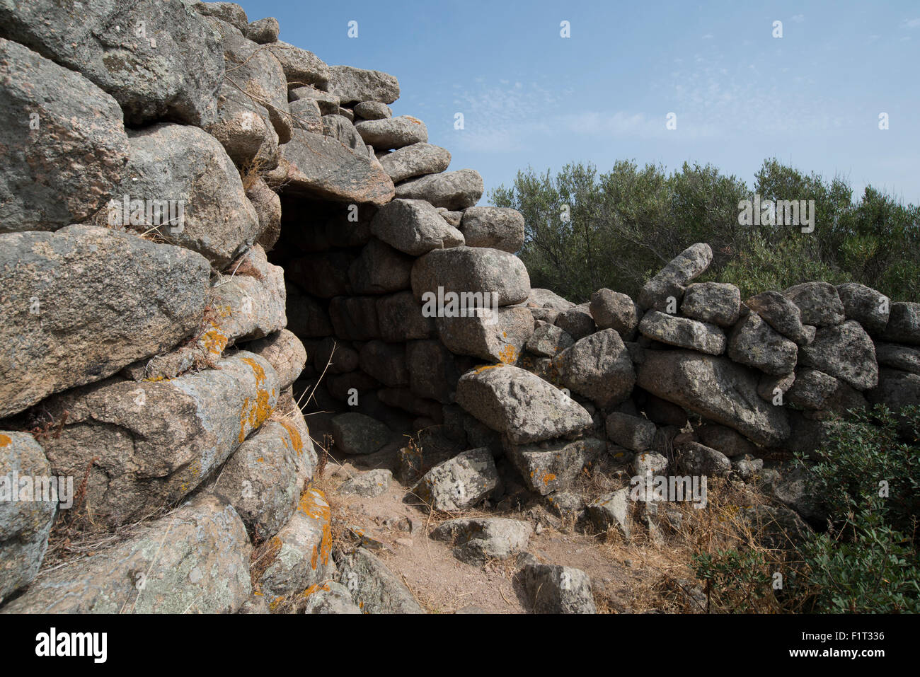 Nuraghe Tuttusoni, one of the Nuraghic ruins in the province of Gallura, Sardinia, Italy, Europe Stock Photo