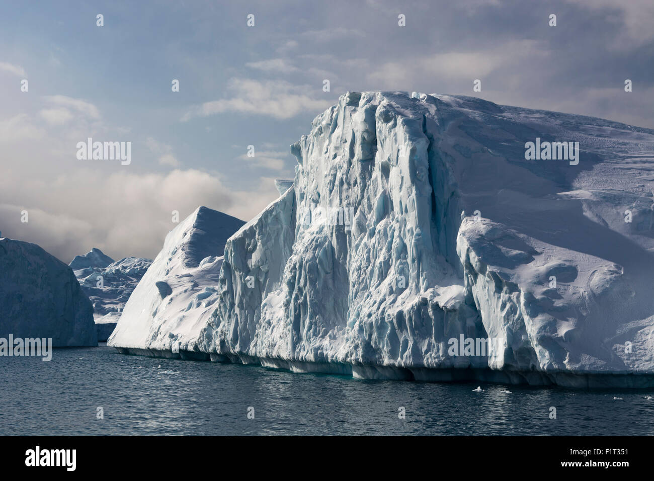 Icebergs in Ilulissat icefjord, UNESCO World Heritage Site, Greenland ...