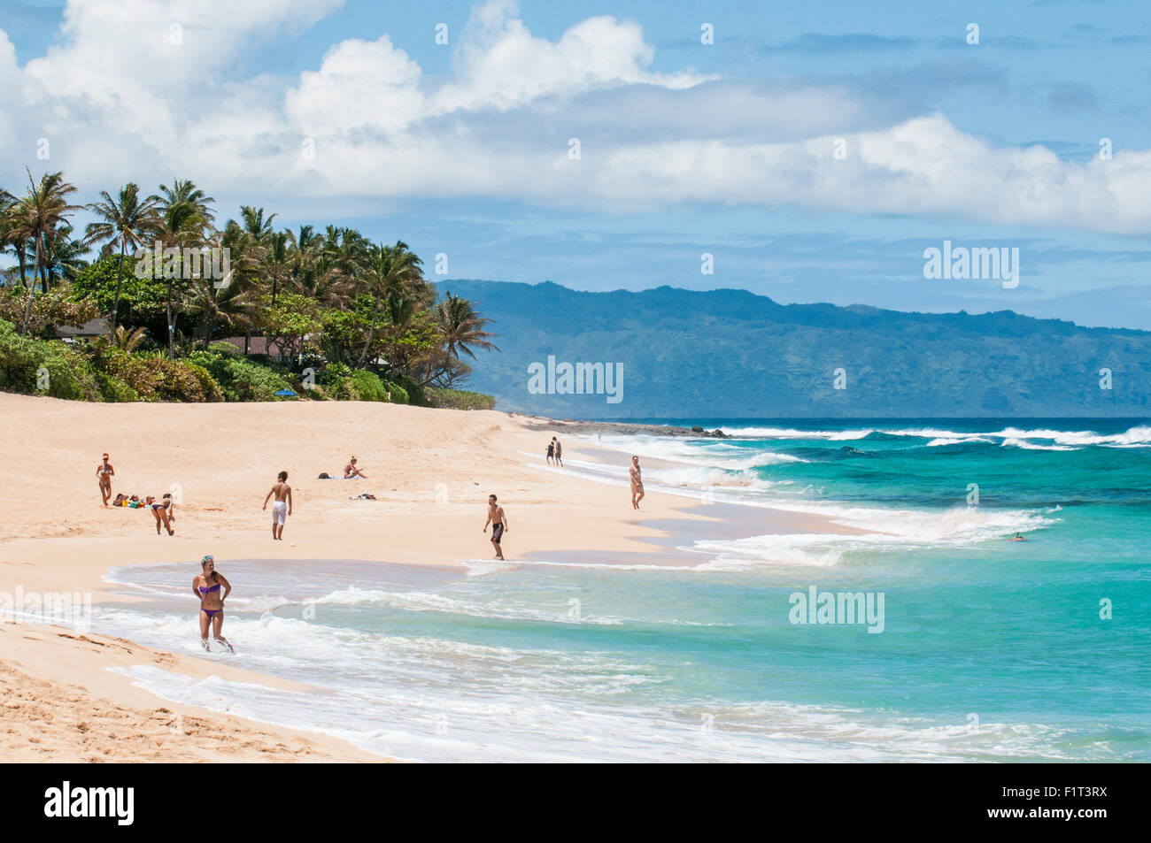 Sunset Beach, North Shore, Oahu, Hawaii, United States of America, Pacific Stock Photo