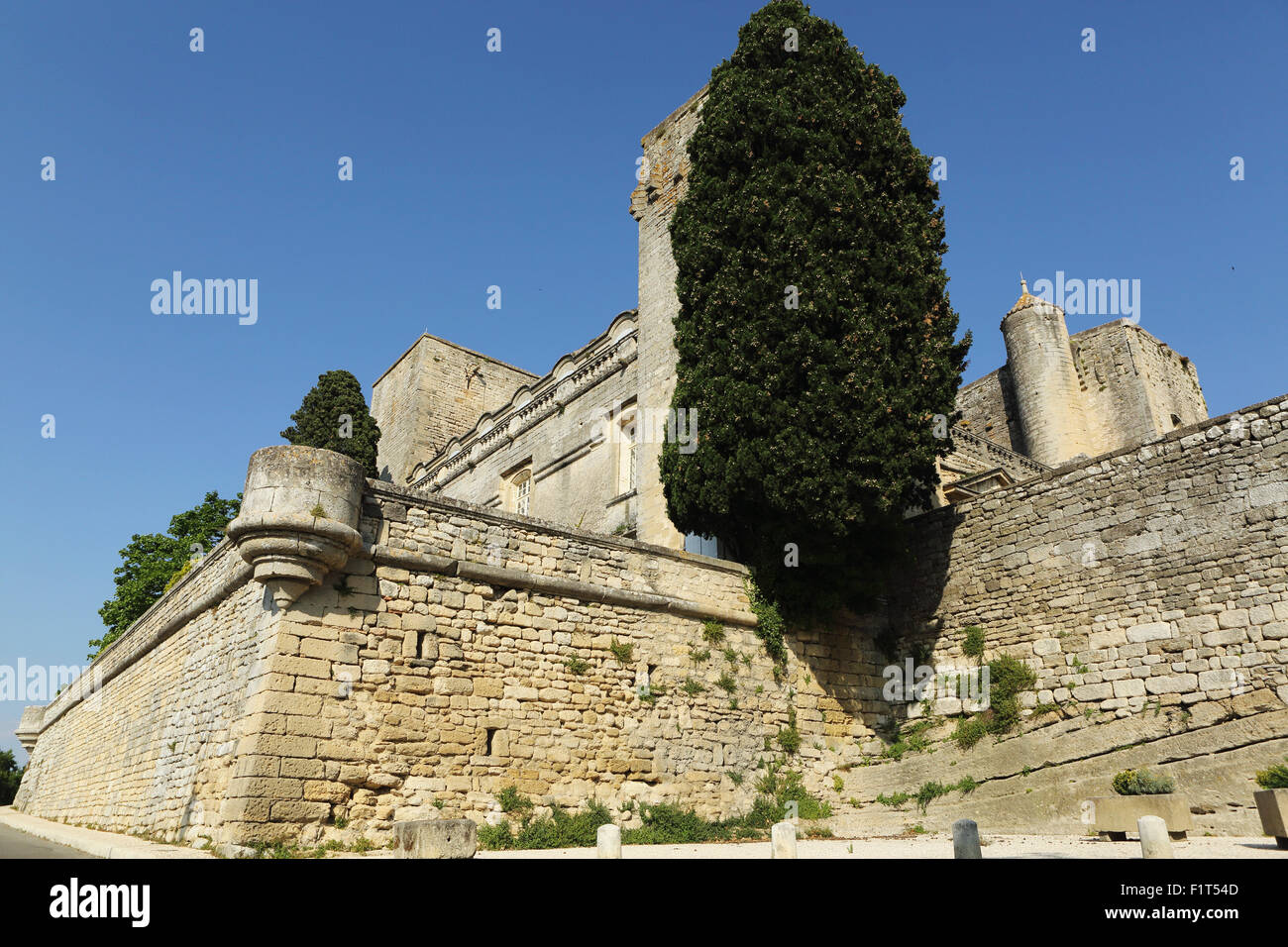 Viellevieille Castle, dating from the 11th century, with a Renaissance facade, Villevieille, Gard, Languedoc-Roussillon, France Stock Photo
