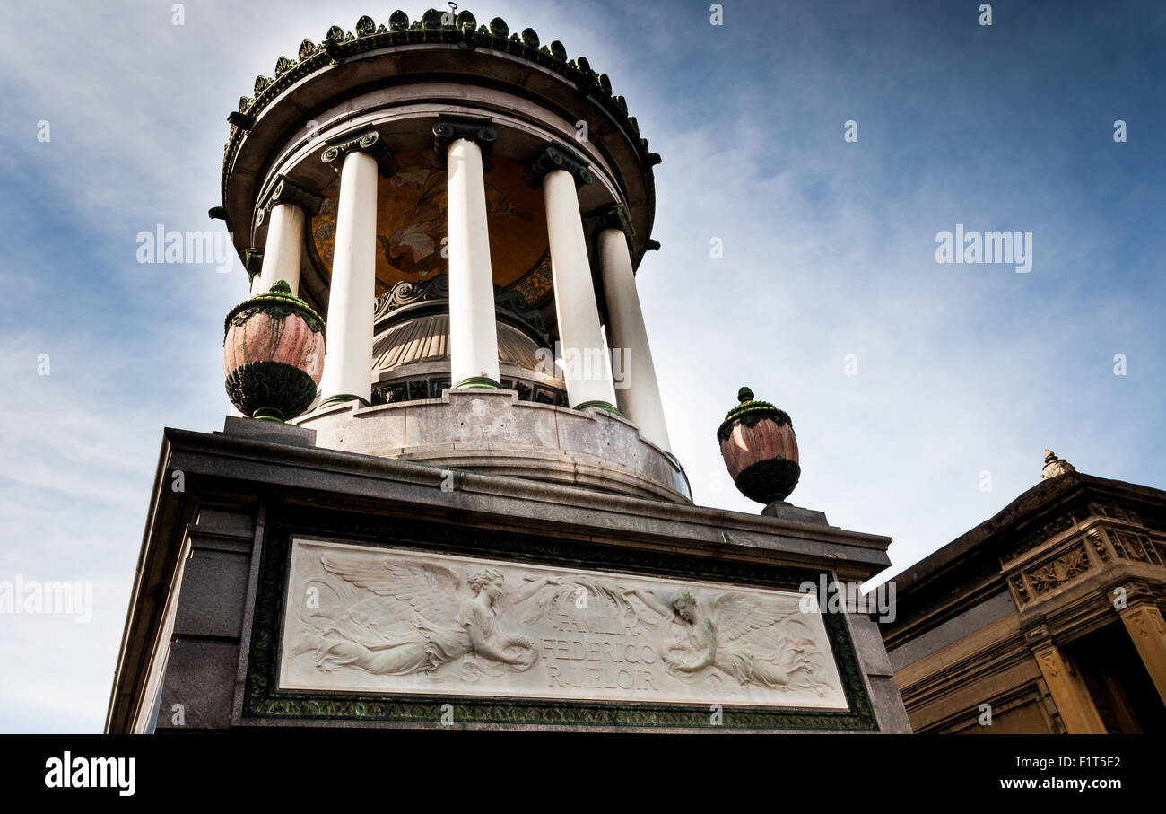 Mausoleum at Cementerio de La Recoleta Buenos Aires, Agentina city metropole, south america Stock Photo