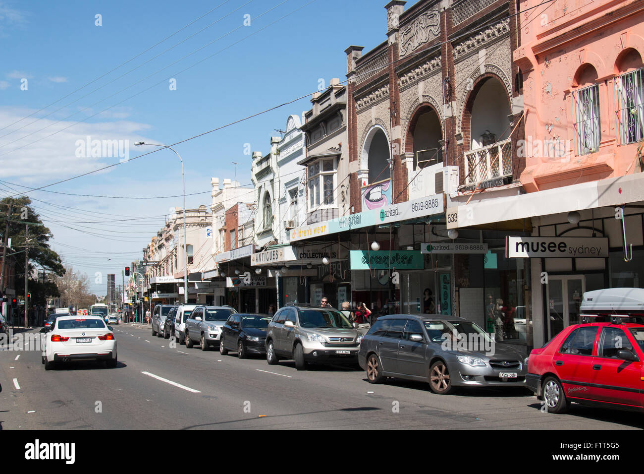 shops and stores on King street in Newtown, suburb of Sydney Australia