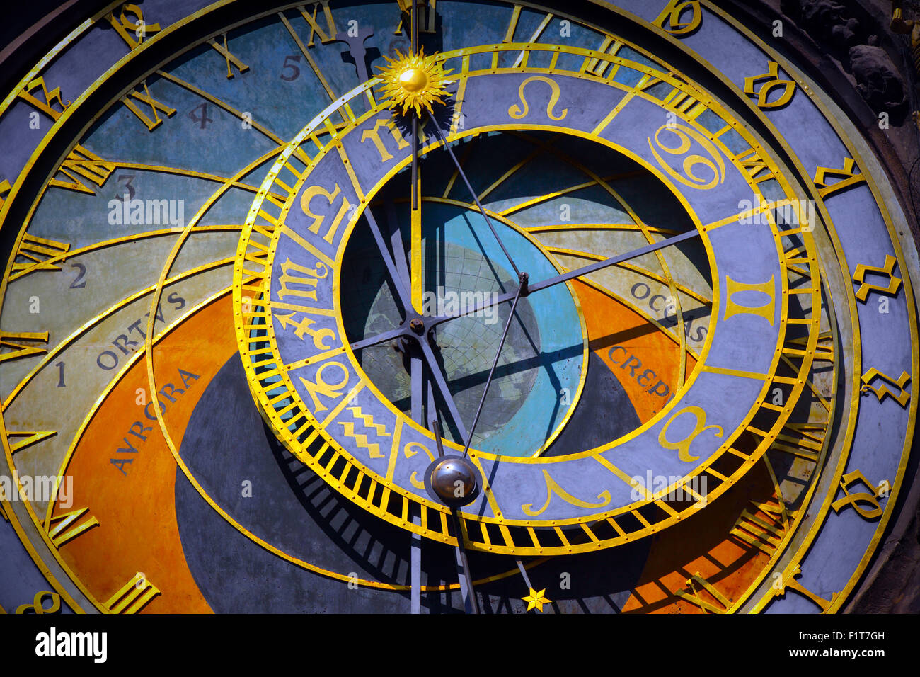 Astronomical Clock in the Old Town of Prague Stock Photo