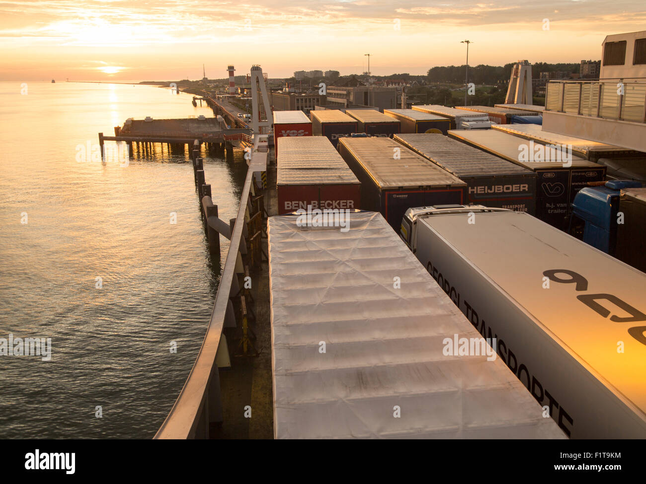 Lorries on Stena Lines ferry, Port of Rotterdam, Hook of Holland