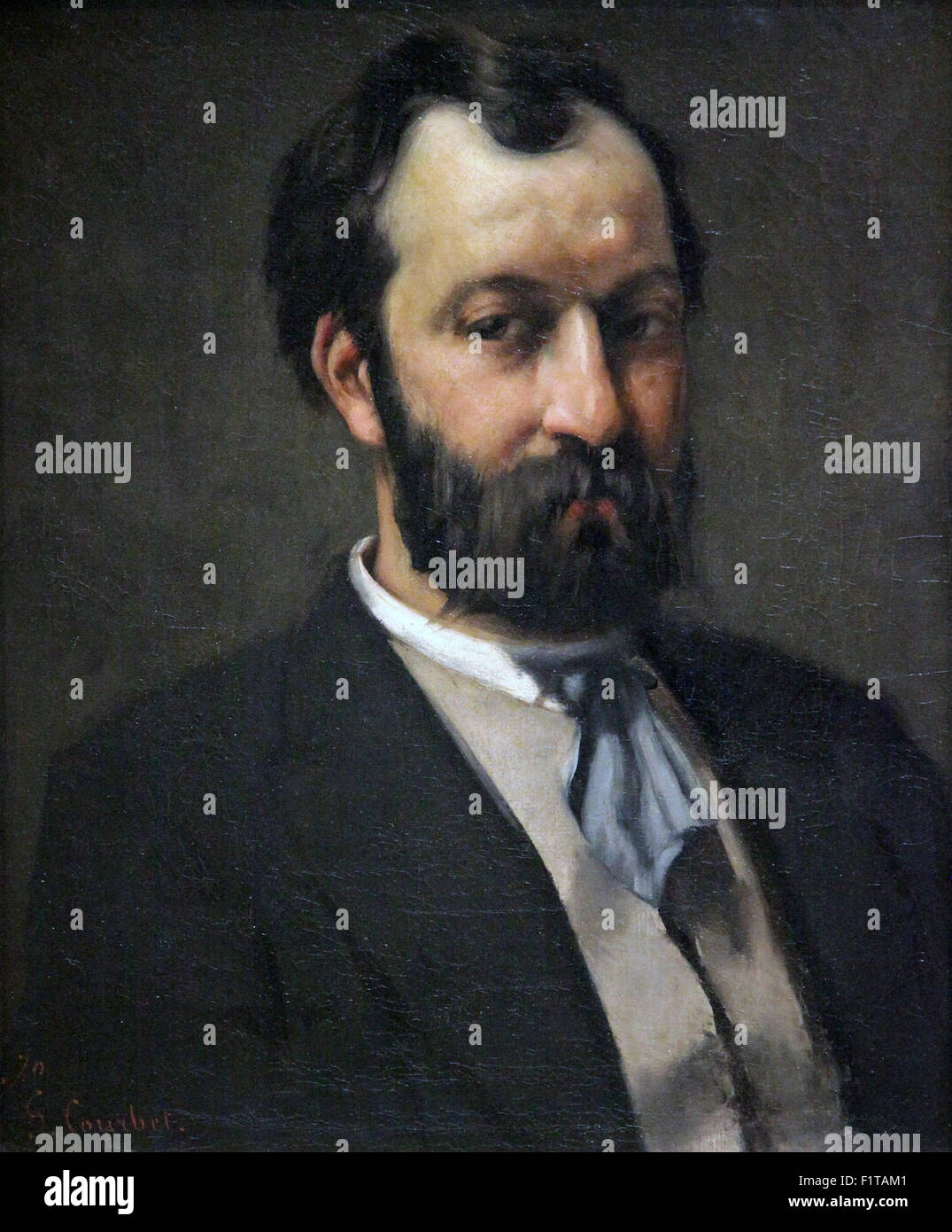 Jules Antoine Castagnary 1870 by Gustave Courbet 1819-1877.Gustave Courbet Stock Photo