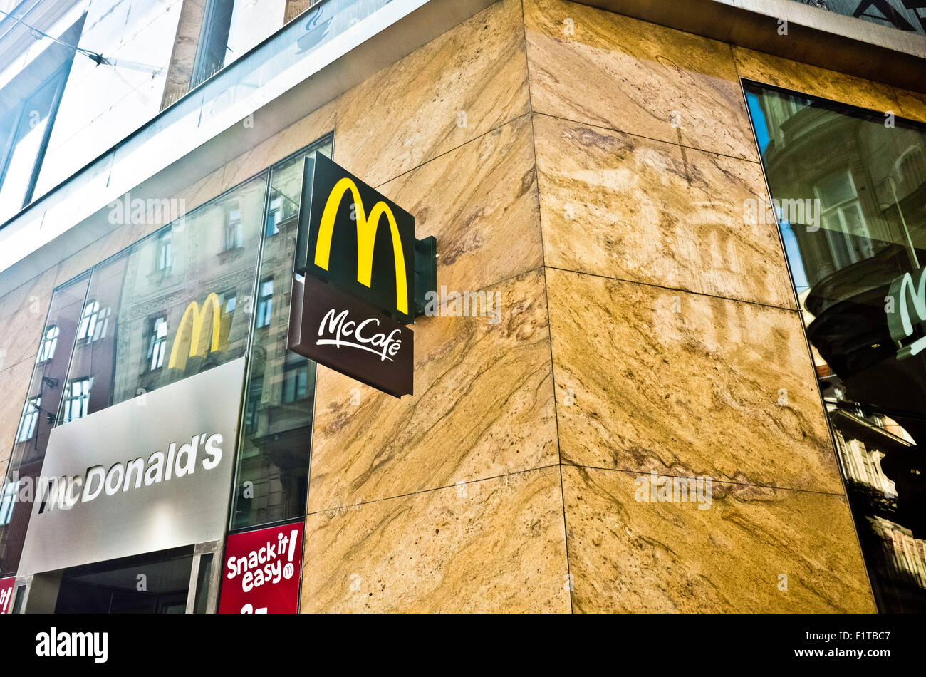 McDonalds McCafe restaurant Stock Photo