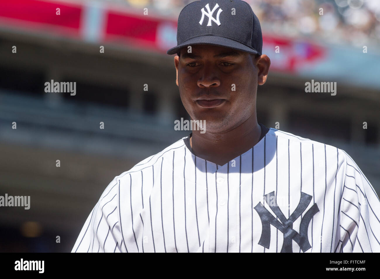 New York, New York, USA. 6th Sep, 2015. Yankees' pitcher IVAN NOVA in