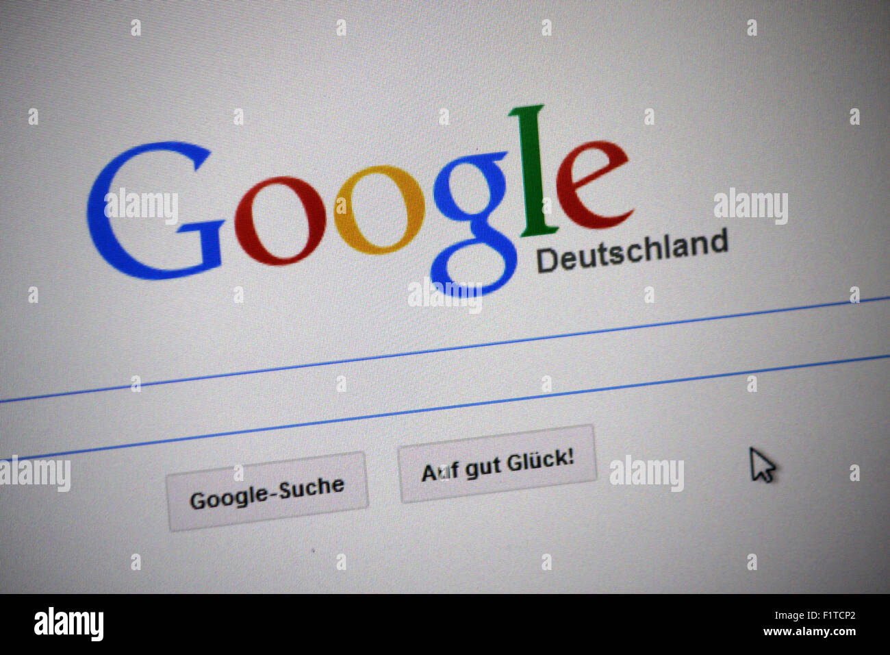 Website der Sucmaschine "Google", November 2013, Berlin. Stock Photo