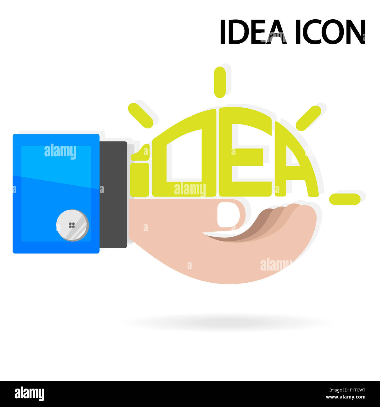 Creative light bulb, Business and ideas concepts Stock Photo
