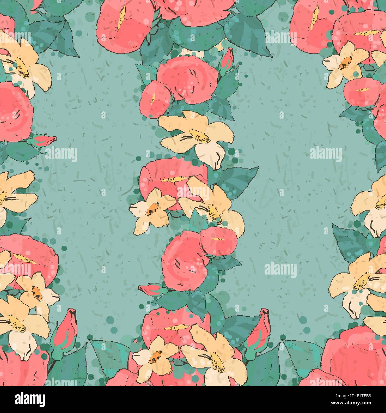 Seamless pattern with pink peonies Stock Vector Image & Art - Alamy