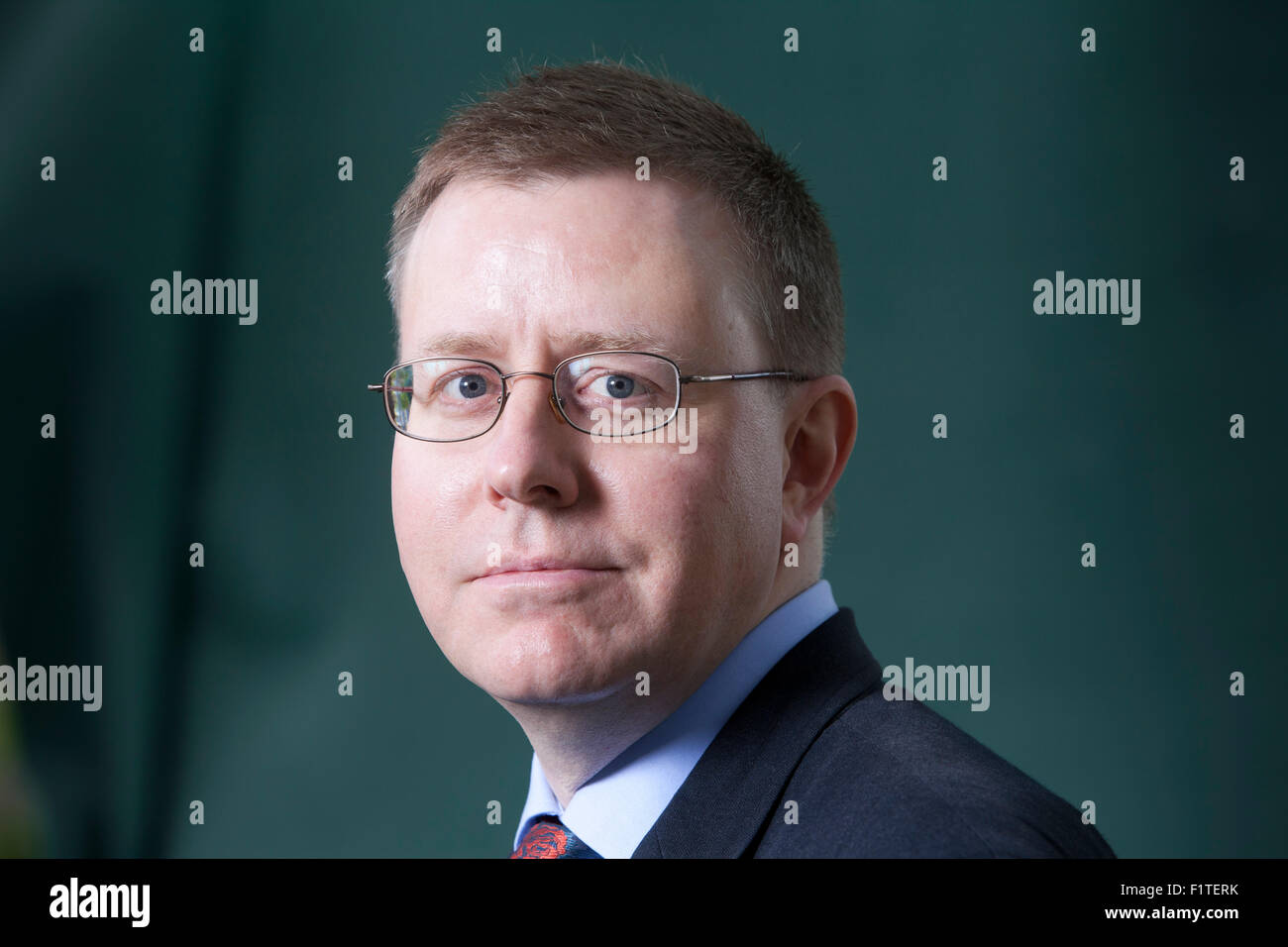Andrew Biswell, the biographer of Anthony Burgess, at the Edinburgh International Book Festival 2015. Edinburgh, Scotland. 18th August 2015 Stock Photo
