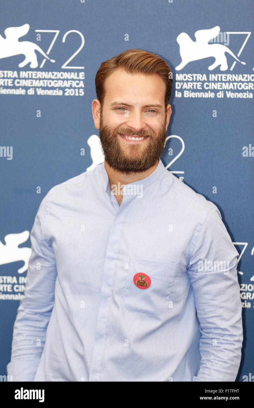 Venice, Italy. 6th Sep, 2015. Actor Alessandro Borgh poses during the photocall of the movie "Don't Be Bad" at the 72nd Venice International Film Festival in Venice, Italy, on Sept. 6, 2015. © Ye Pingfan/Xinhua/Alamy Live News Stock Photo