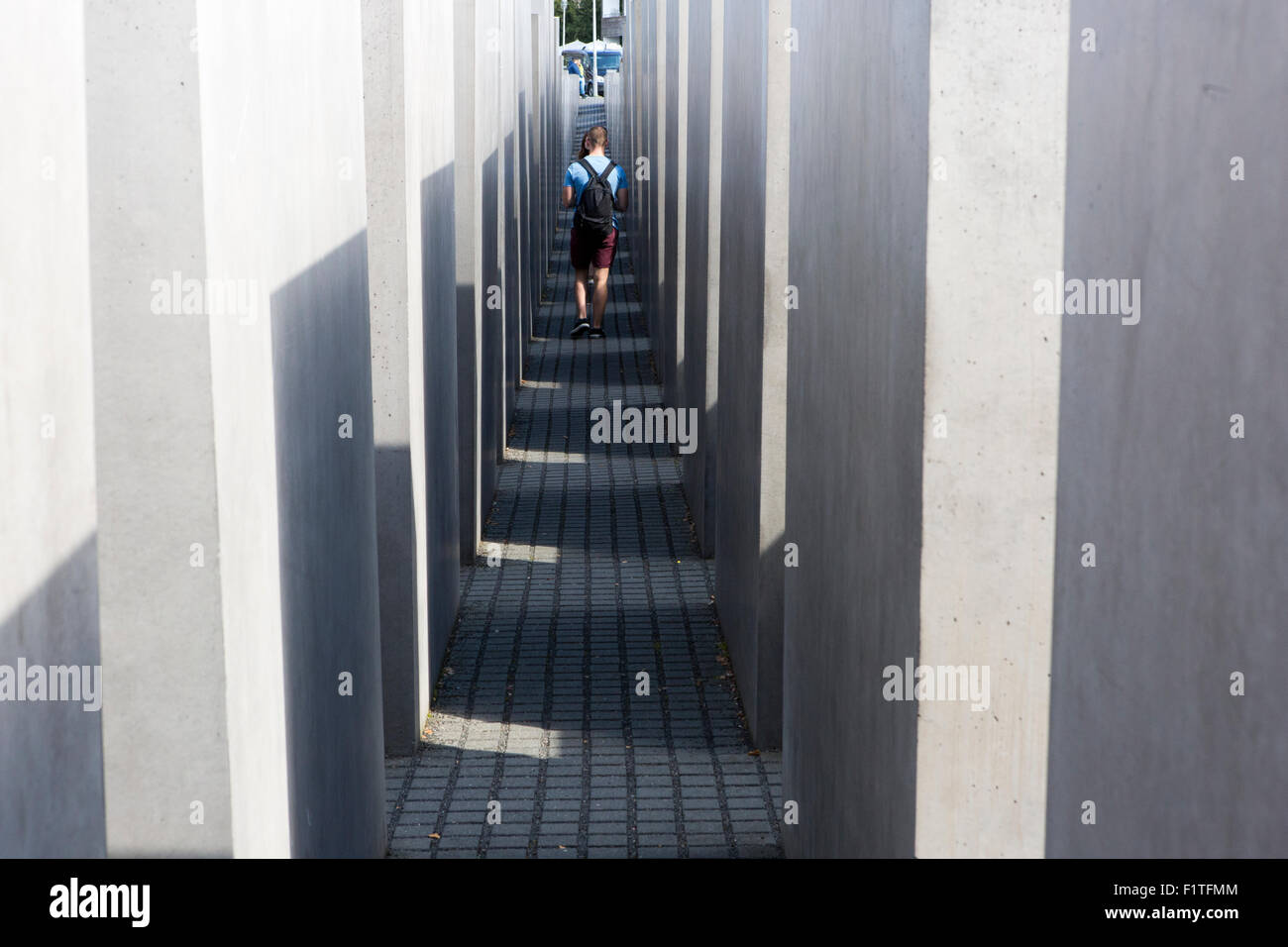 Berlin , Germany. The Memorial to the Murdered Jews of Europe (Denkmal für die ermordeten Juden Europas) Stock Photo
