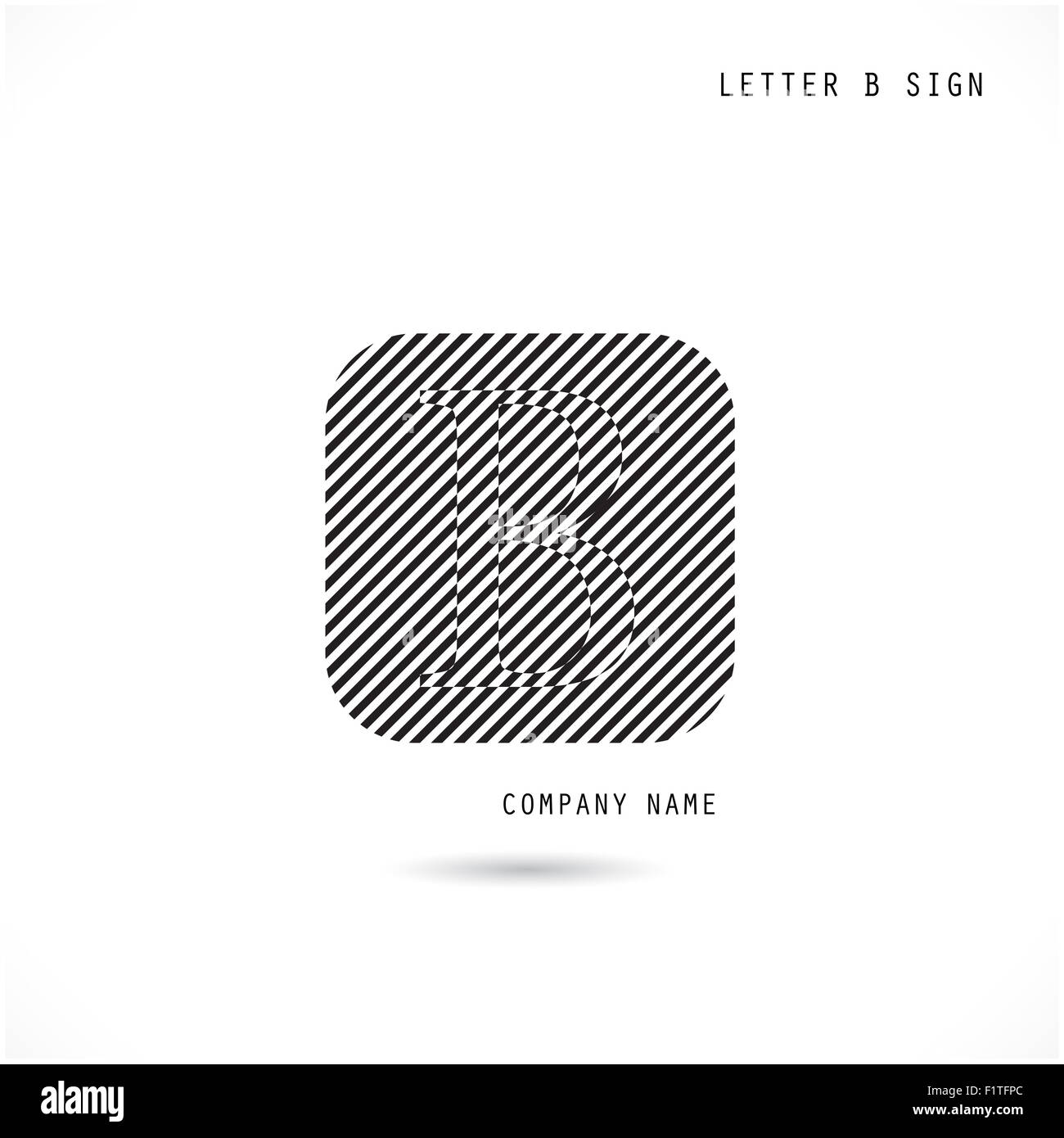 Creative letter B icon abstract logo design template. Corporate ...