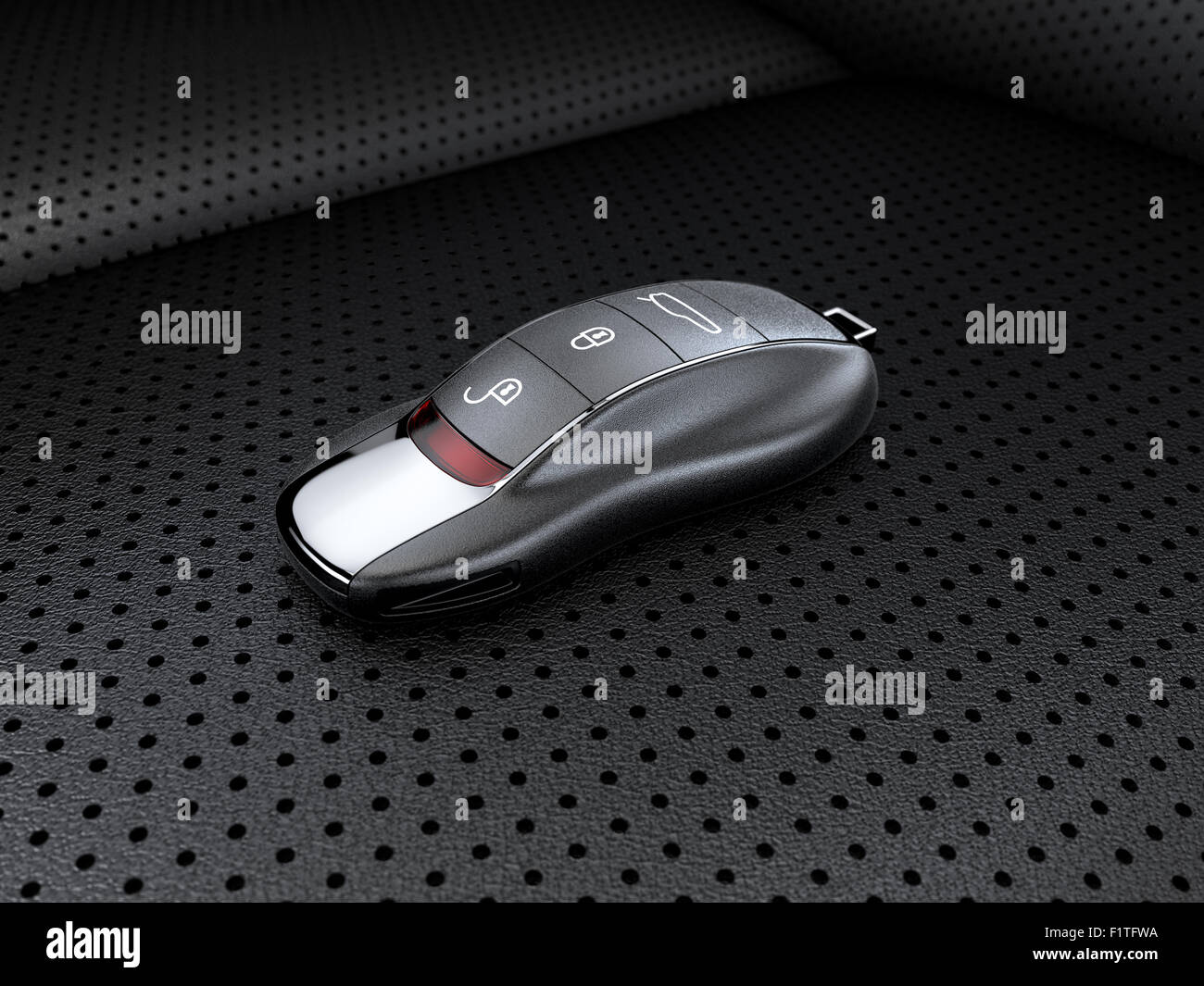 Modern sport car key on the leather seat Stock Photo Alamy