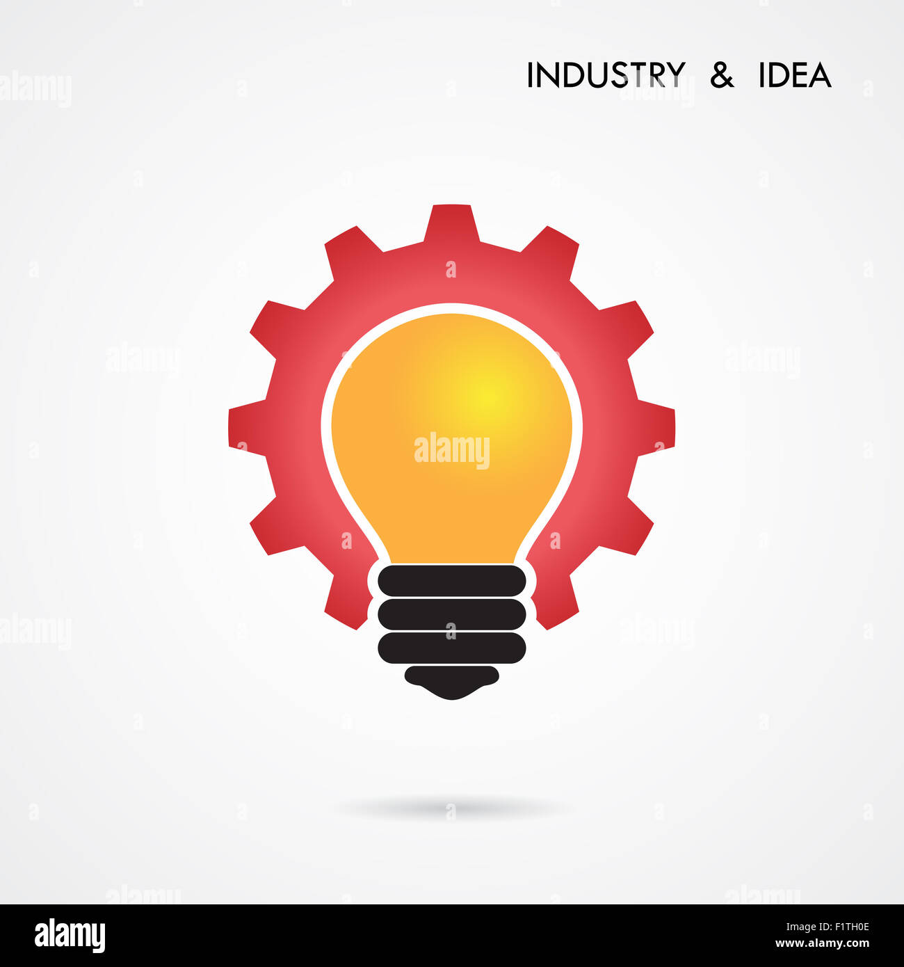 Creative light bulb and gear abstract design banner template. Corporate