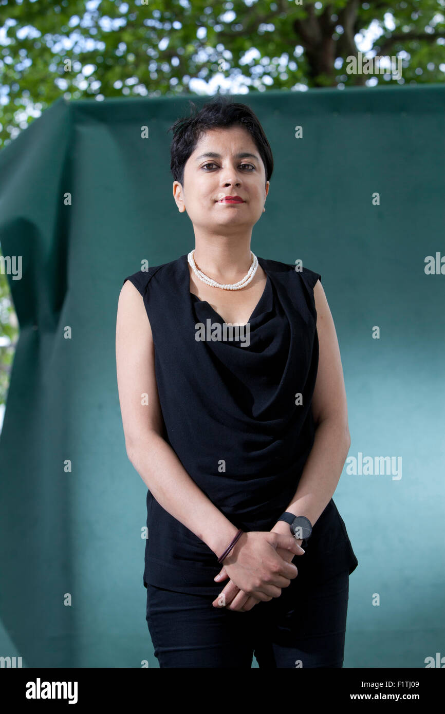 Sharmishta 'Shami' Chakrabarti CBE, the director of Liberty, at the Edinburgh International Book Festival 2015. Edinburgh, Scotland. 19th August 2015 Stock Photo