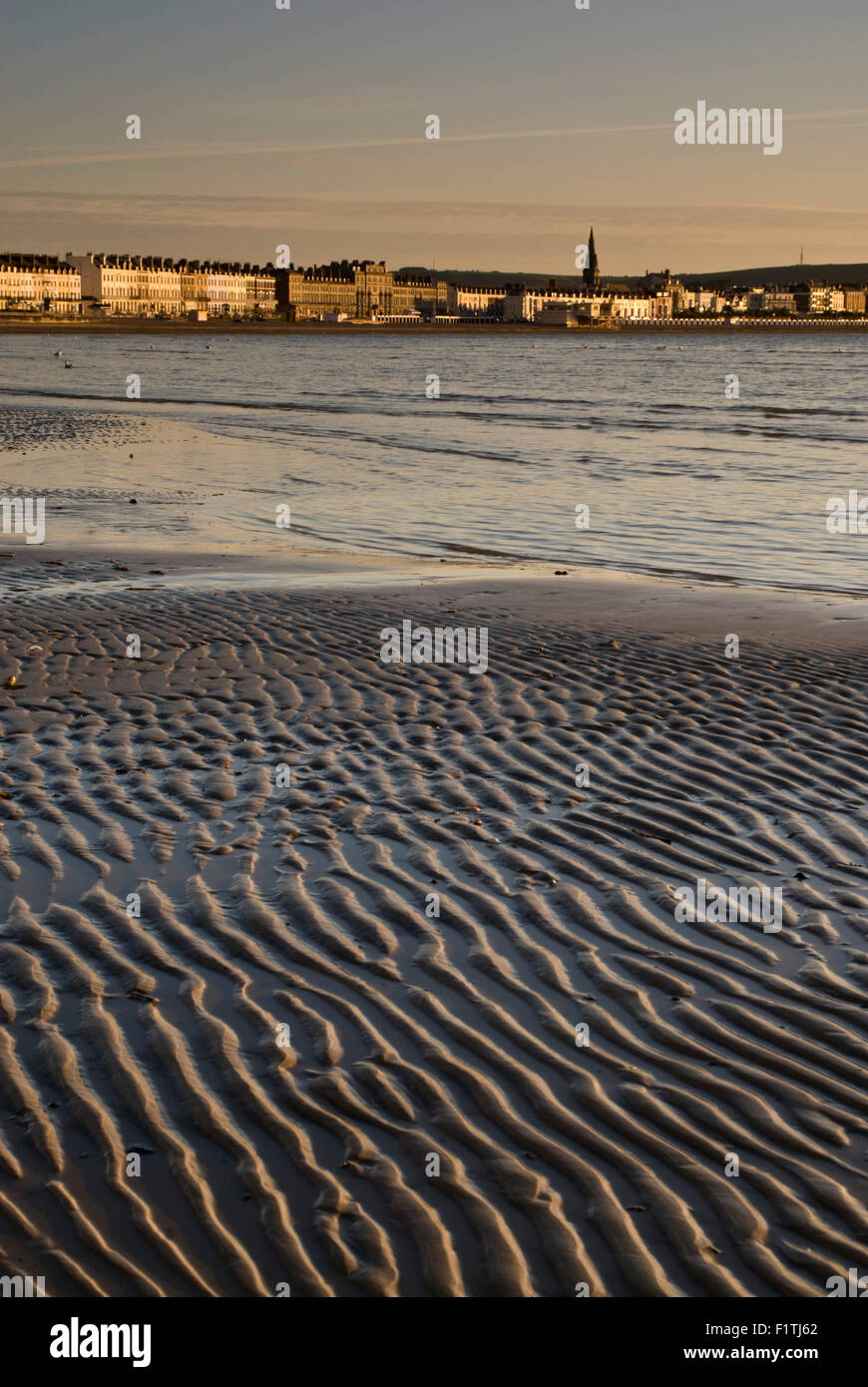 Low Tide On Weymouth Beach In Dorset England UK Stock Photo Alamy