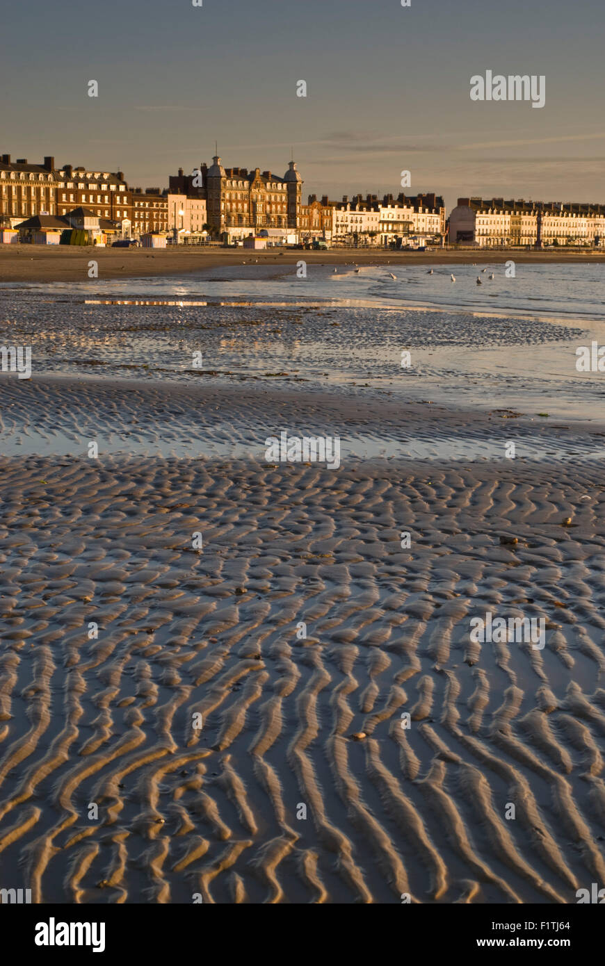 Low Tide On Weymouth Beach In Dorset England UK Stock Photo Alamy