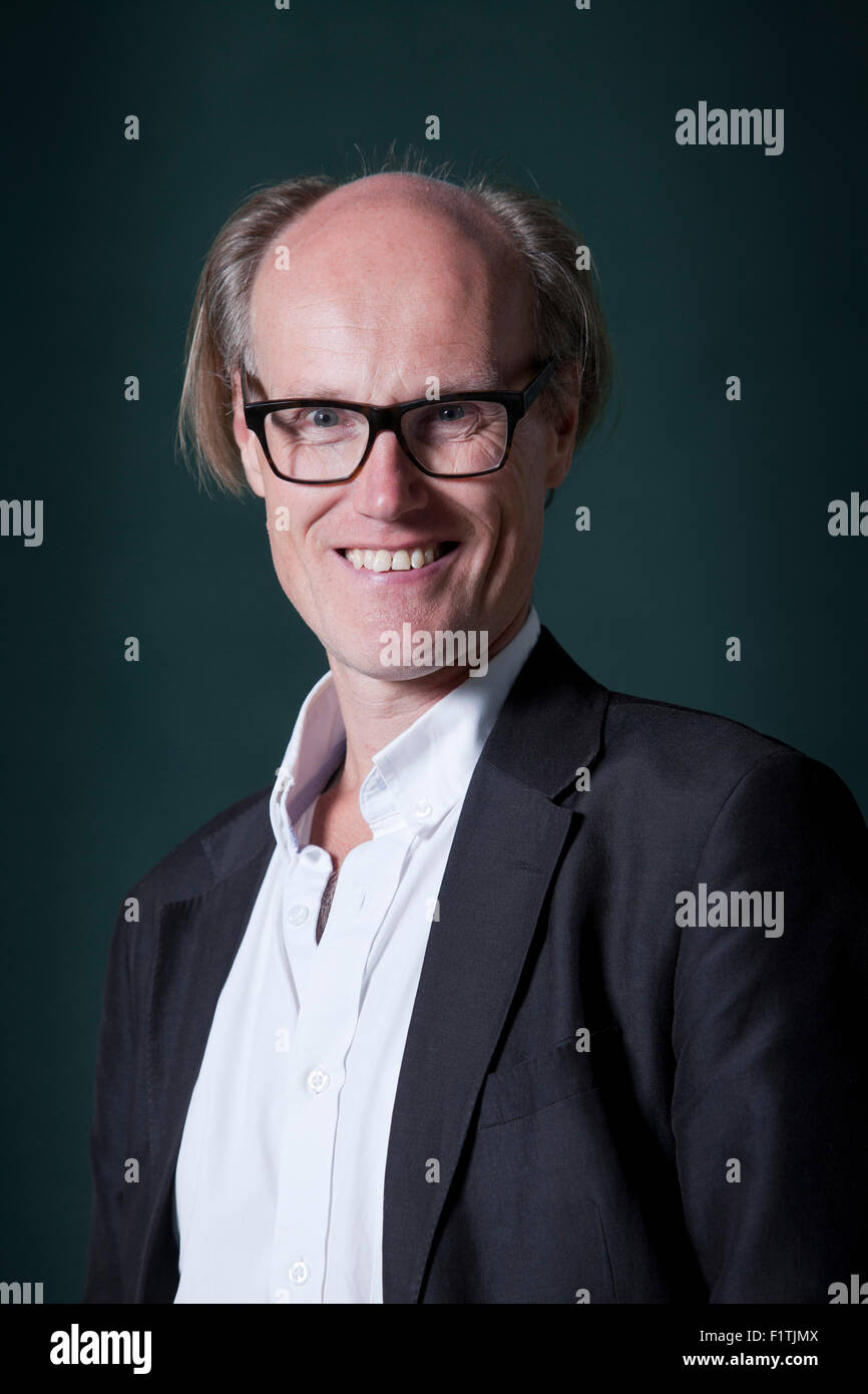 Will Gompertz, BBC's Arts Editor,  at the Edinburgh International Book Festival 2015. Edinburgh, Scotland. 19th August 2015 Stock Photo