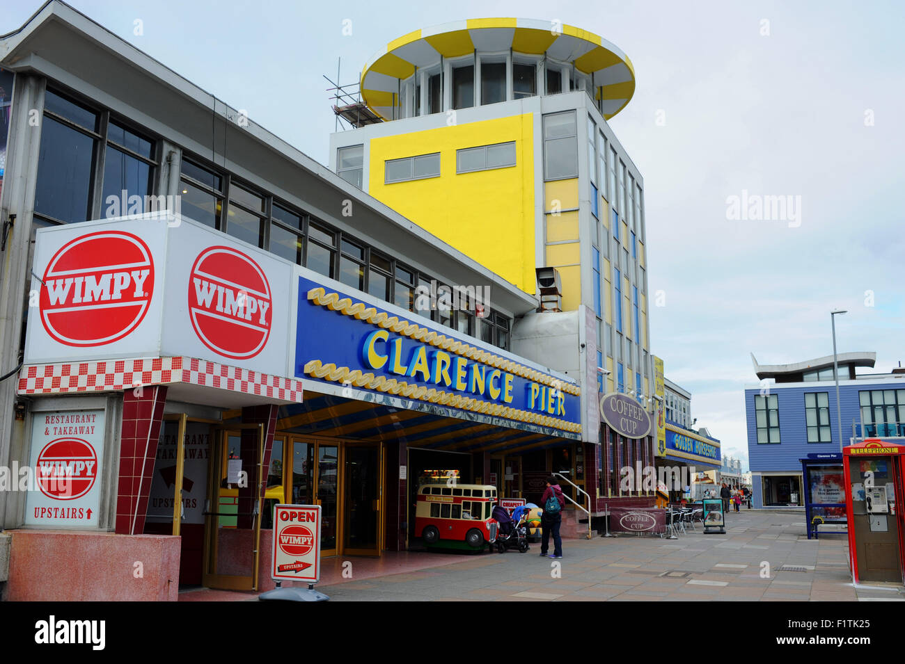 Southsea Portsmouth Hampshire UK Clarence Pier amusement arcade Stock