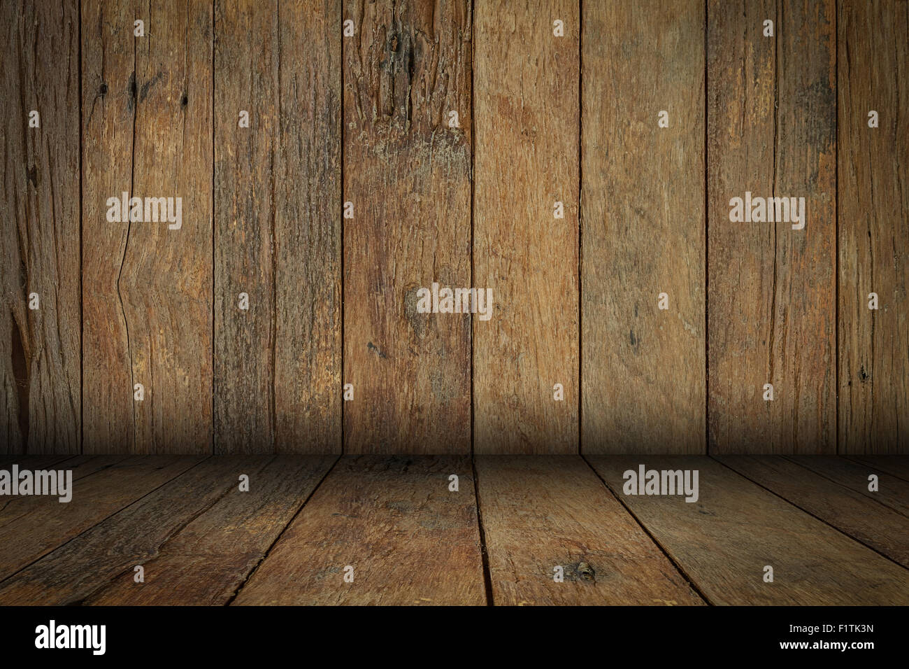 Background of brown old natural wood planks Stock Photo