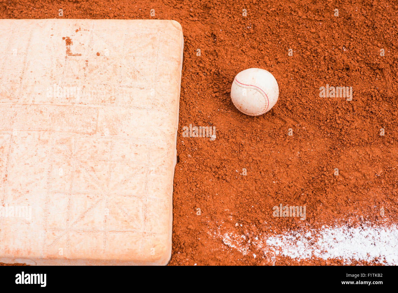 baseball on baseball field Stock Photo Alamy